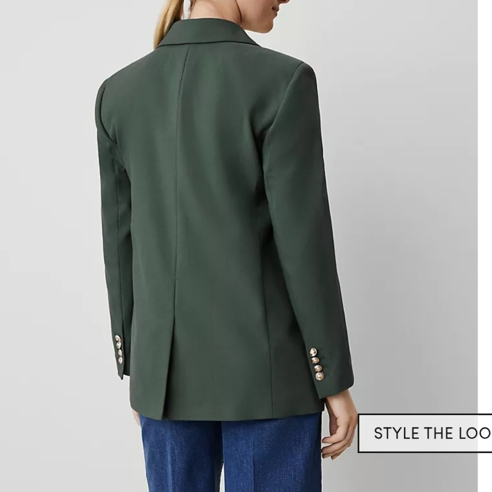 Ann Taylor Dark Green Double-Breasted Blazer - Picture 2 of 2